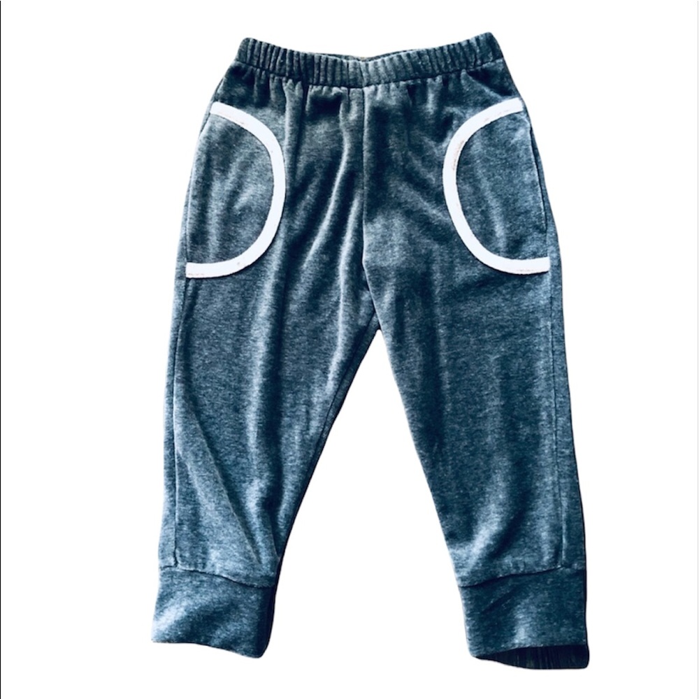 NWT FLORENCE EISEMAN | Velour Gray Jogger Pants Toddler Girls Elastic Waist 2T